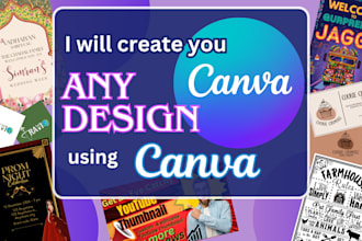 create you any editable design using canva