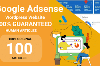 deliver 100 human written articles guaranteed for google adsense