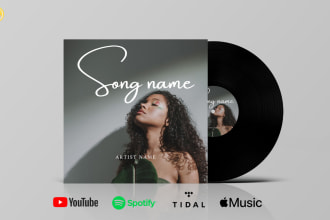 do realistic album cover and cd cover artwork in 24 hour