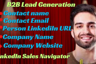 do linkedin sales navigator b2b lead generation, email list building lead gen