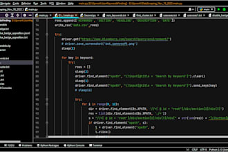 do web automation, selenium automation and python bot development for you