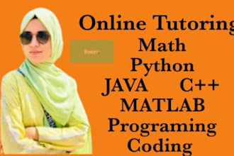 tutor python, math, matlab, html and programming