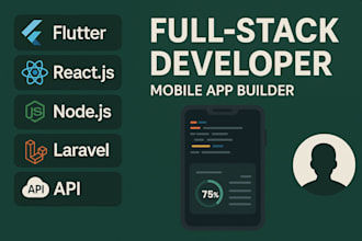 be your frontend and backend developer to build application