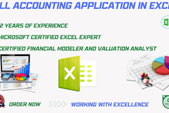 develop full excel based accounting application