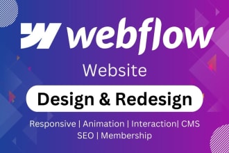 do figma to webflow website design or webflow website redesign
