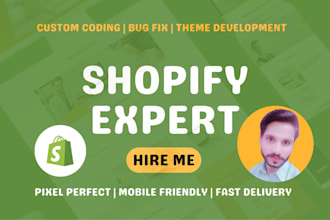do shopify custom coding, bug fix and theme development