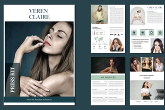 design professional music press kit, media kit, epk, influencer, bloggers