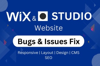 fix wix website bugs or layout, responsive, seo cms issues or wix studio issue