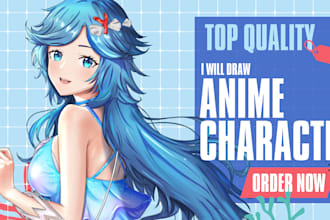 draw anime art, oc, concept art, manwha for you