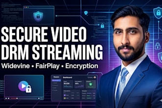 setup drm protected video streaming website
