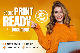 setup print ready, text outline of your doc, pub, PDF