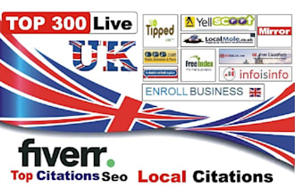 do top 300 UK local citations and directory submission for local SEO