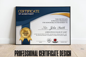 do professional certificate design