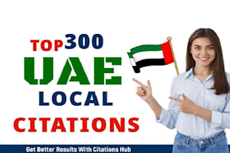 top 300 uae local citations and directory submission for local SEO