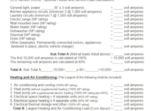 do load calculations standard method optional method nec