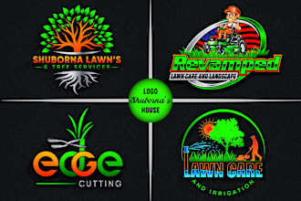 do best lawn care and landscape logo design