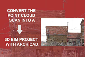 convert the point cloud scan into a 3d bim project with archicad