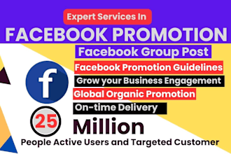 promote your product through the facebook group for organic growth