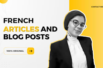 write articles for your blog in french, high quality SEO