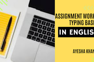 do assignment writting, copypaste, typing work