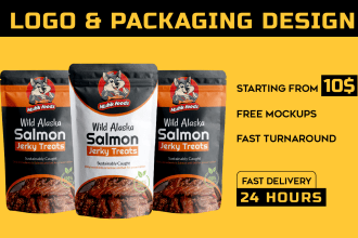 do pouch design, mylar bag, product label design with logo