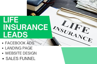 generate hot life insurance lead final expense lead via facebook ads funnel
