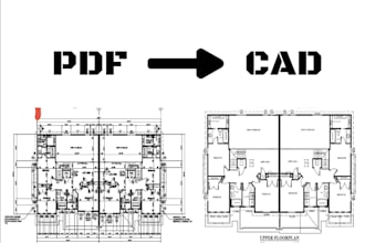 convert pdf to autocad and redraw floor plan
