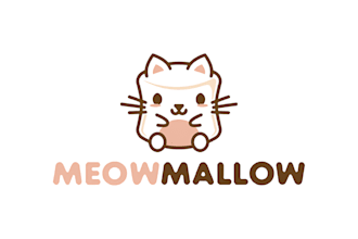 make pet, cute, dog, cat, kids or animal mascot logo design