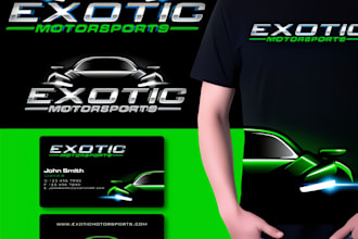 design car wash detailing repair automotive car racing logo