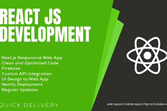 develop custom react js ai saas web app with reusable storybook components