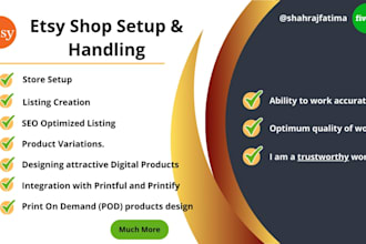 set up esty shop, esty digital products, esty print on demand, esty SEO listing