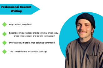 write or edit journalistic articles or any kind of copy in your specified voice