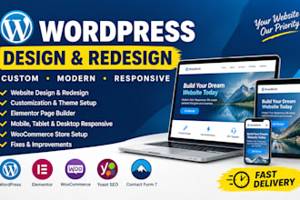 redesign and customize your wordpress website
