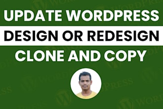 update wordpress clone and copy website design