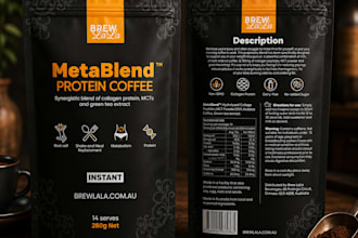 design professional coffee labels, pouch, bags, product packaging