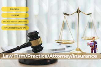 build urgent website for lawyer, attorney, law firm, notary