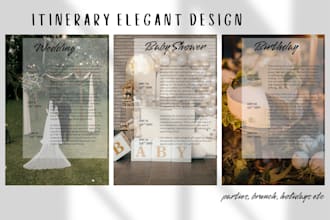 design custom itinerary or invite for any event