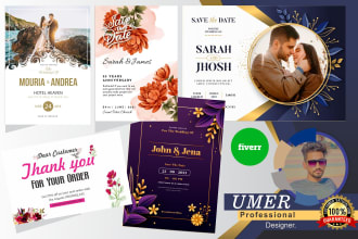 design save the date , wedding invitation suite menu, rsvp