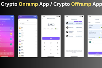 develop crypto to fiat offramp app, fiat to crypto onramp app, wallet app
