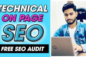 do website on page SEO and technical optimization with free audit report