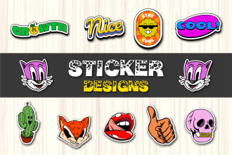 design good looking badge, patch, and typography stickers for business labels