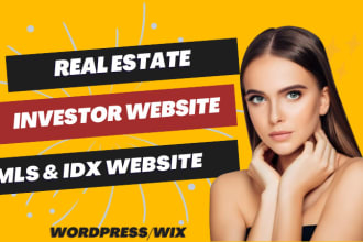 build real estate investor website idx website realtor website mls website