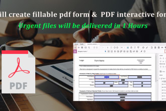 create fillable pdf form or design PDF interactive forms