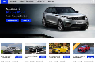 create an attractive online automotive car dealership website