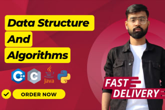 do complex data structures and algorithms tasks in java, c, cpp or python