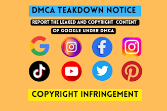 report the leaked and copyright content of google under dmca
