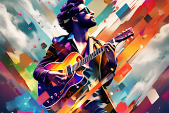create unique abstract album cover art for your music