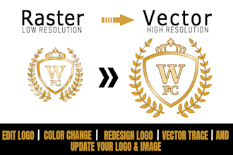 do vector tracing or convert  your logo image icon  vector in adobe illustrator