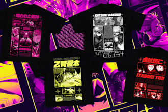 design anime streetwear for your clothing line or tshirt