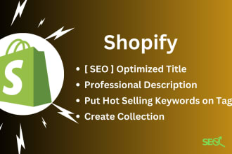 revise shopify product description and SEO titles